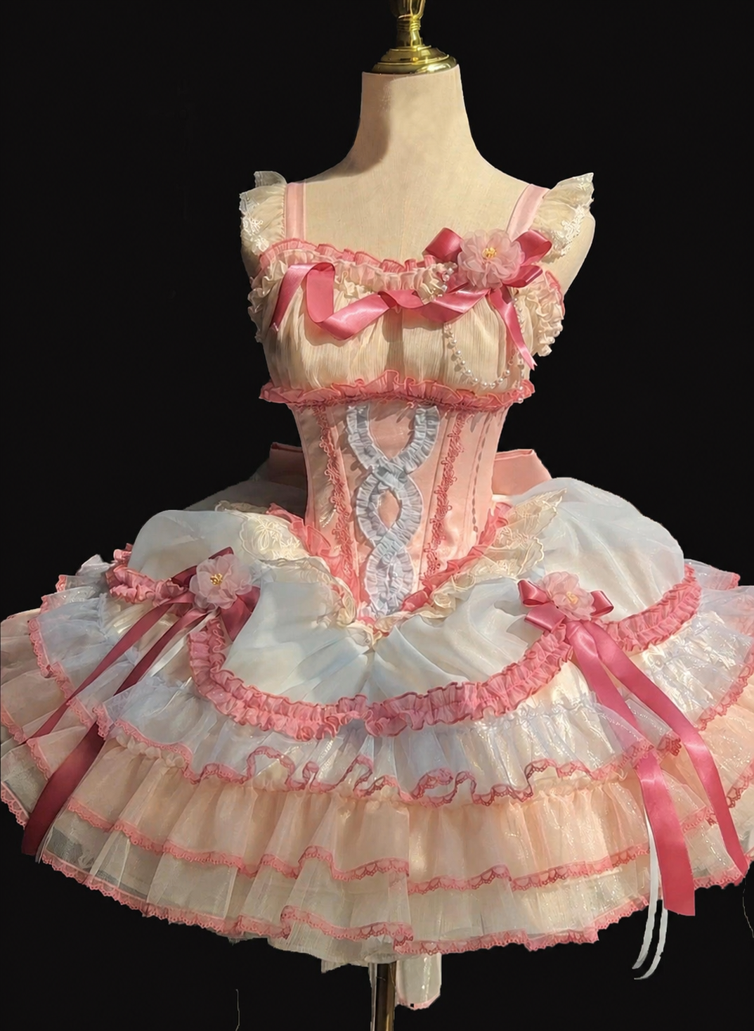 ZhiJinYuan Shimmering Gift Box berry pink balletcore JSK dress